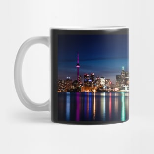 Toronto Skyline At Night From Polson St No 2 Mug